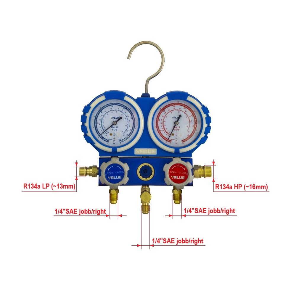 Manifold gauge VMG-2 R134a-B VALUE - Vrec-Co Team