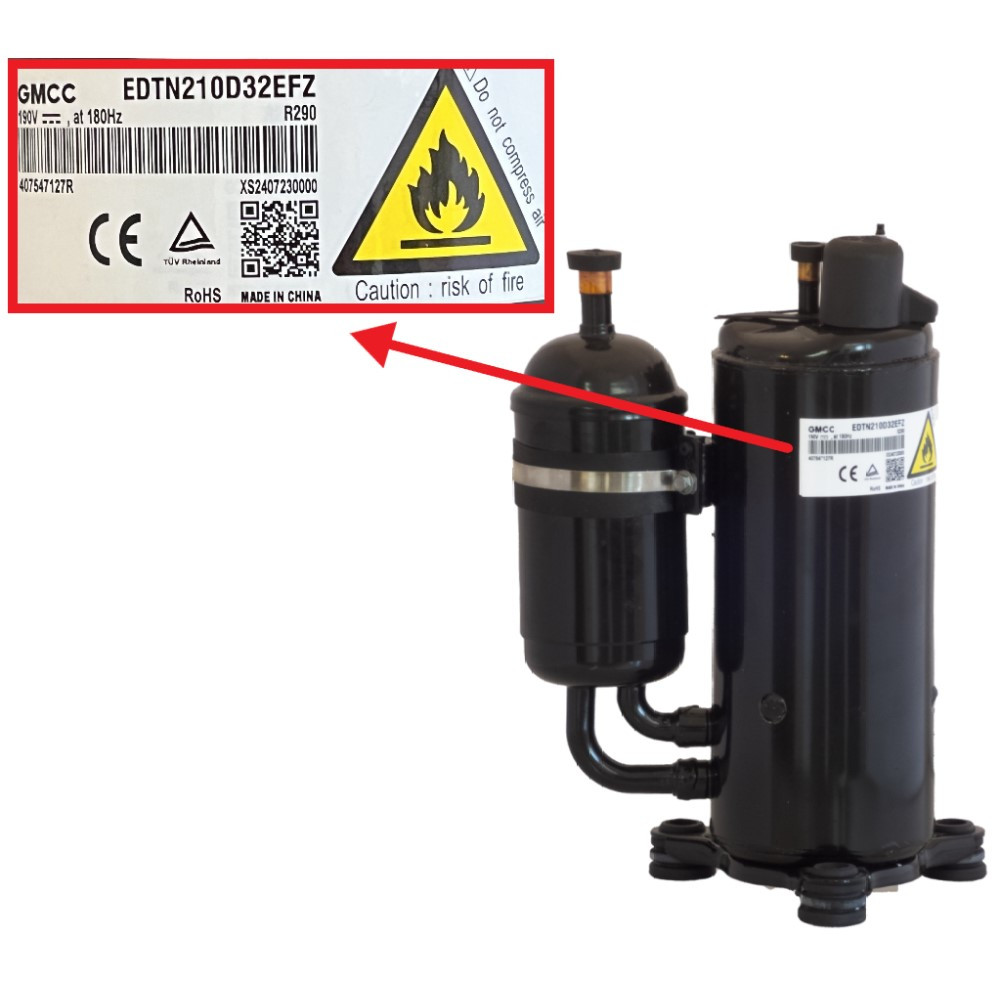 Heat pump 6KW-R290 compressor EDTN210D32EFZ - Vrec-Co Team